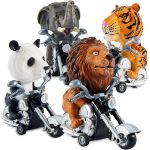 BUYGER zvířata na motorce ( balení obsahuje 4 figurky)