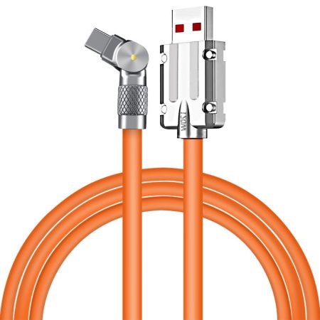 Odolný kabel USB 2.0 - USB C 2 m - oranžový